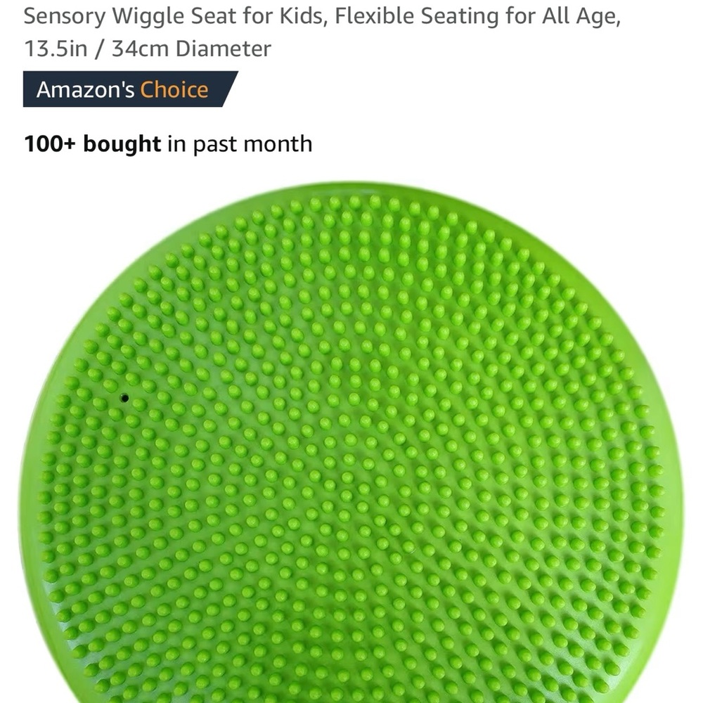 Green Wiggle Seat for Kids Adult - ADHD - Sensory Seeking